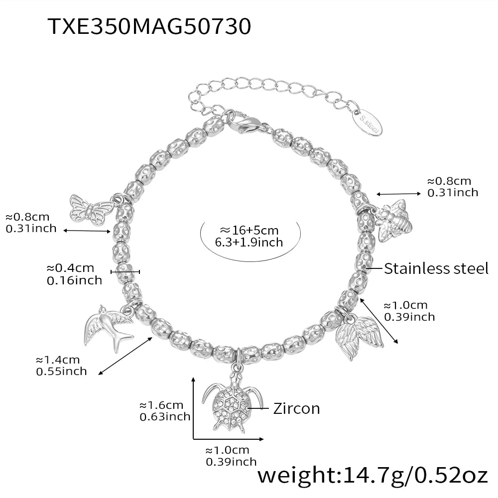 Lucia Gole Layered Gold Charm Necklace & Bracelet Set