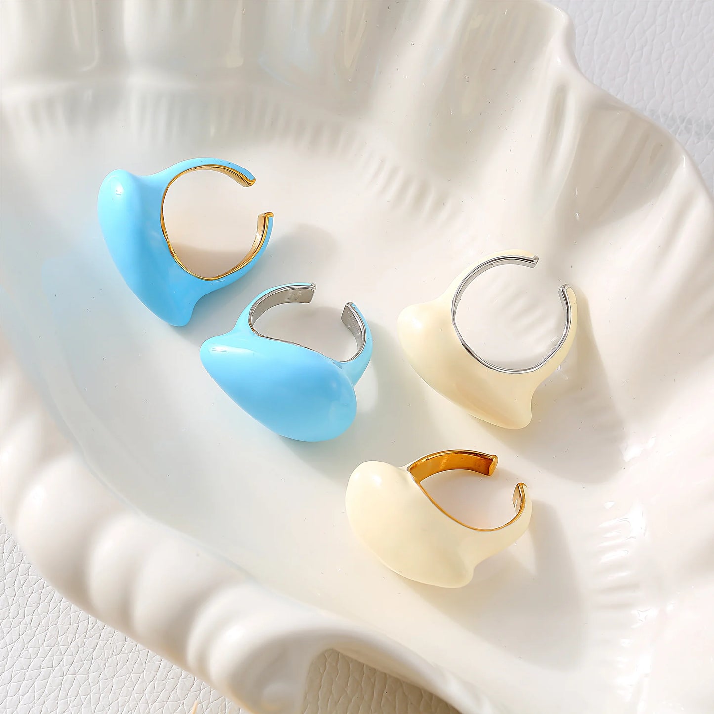 Lucia Gole - Color Drop Statement Rings