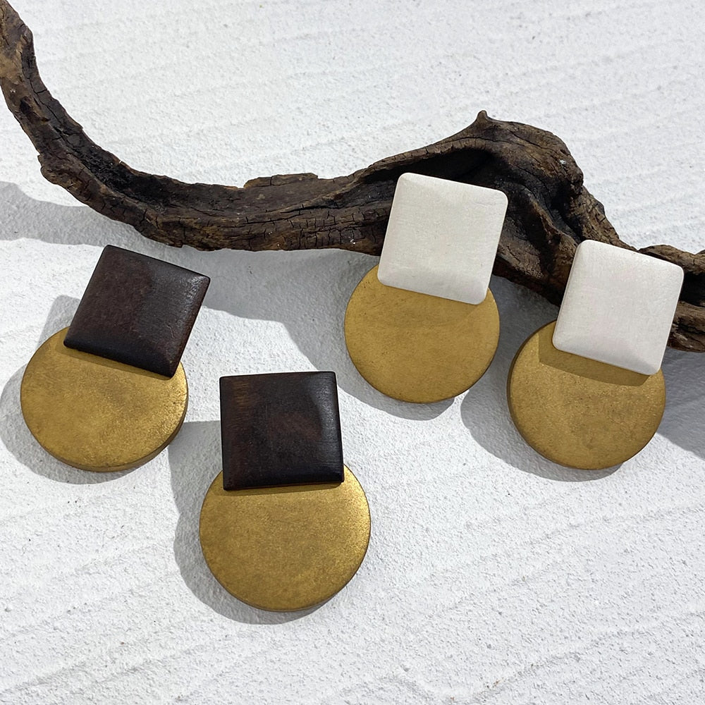 Lucia Gole: Handmade Geometric Dangle Earrings - Lucia Gole