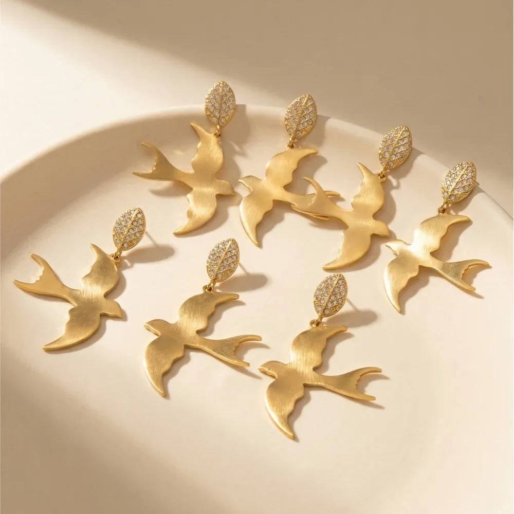 Lucia Gole - Bird Drop Earrings