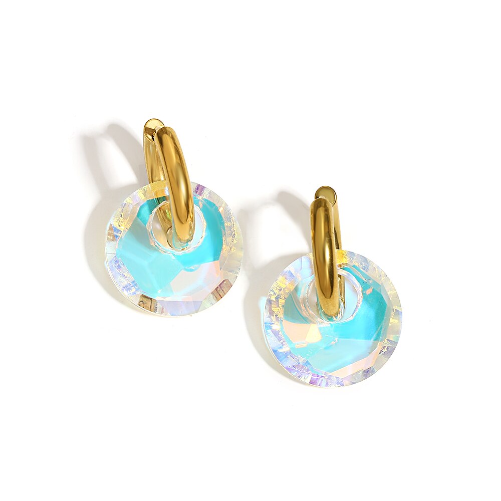 Lucia Gole Trendy Transparent Colorful Round Hoop Earrings - Lucia Gole