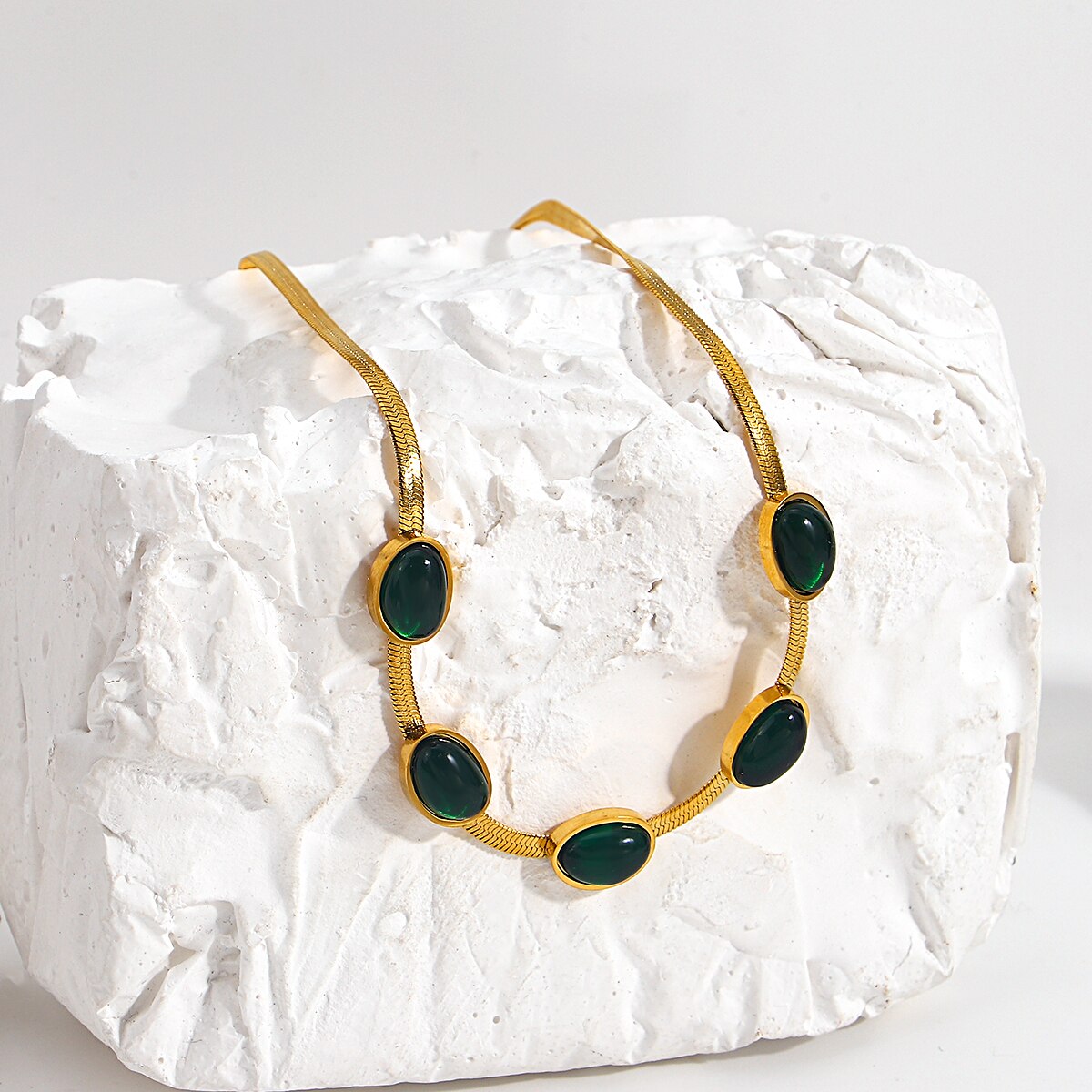 Lucia Gole Emerald Necklace & Bracelet Set - Lucia Gole