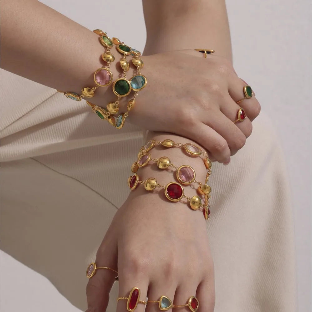 Lucia Gole-Crystal Necklace & Bracelet