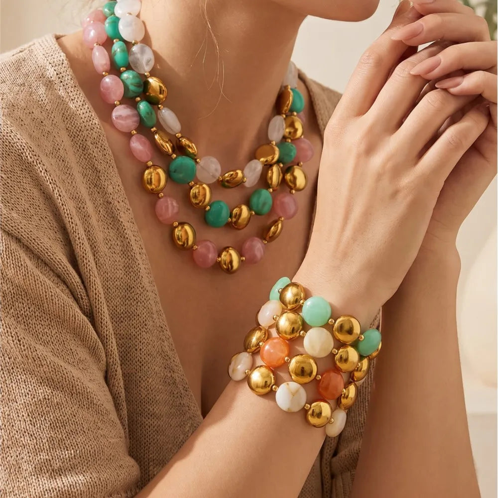Lucia Gole - Colourful Beaded Necklace & Bracelet