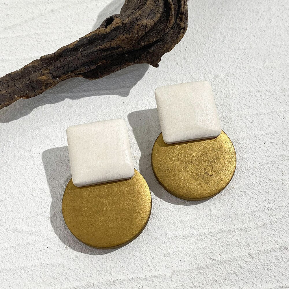 Lucia Gole: Handmade Geometric Dangle Earrings - Lucia Gole