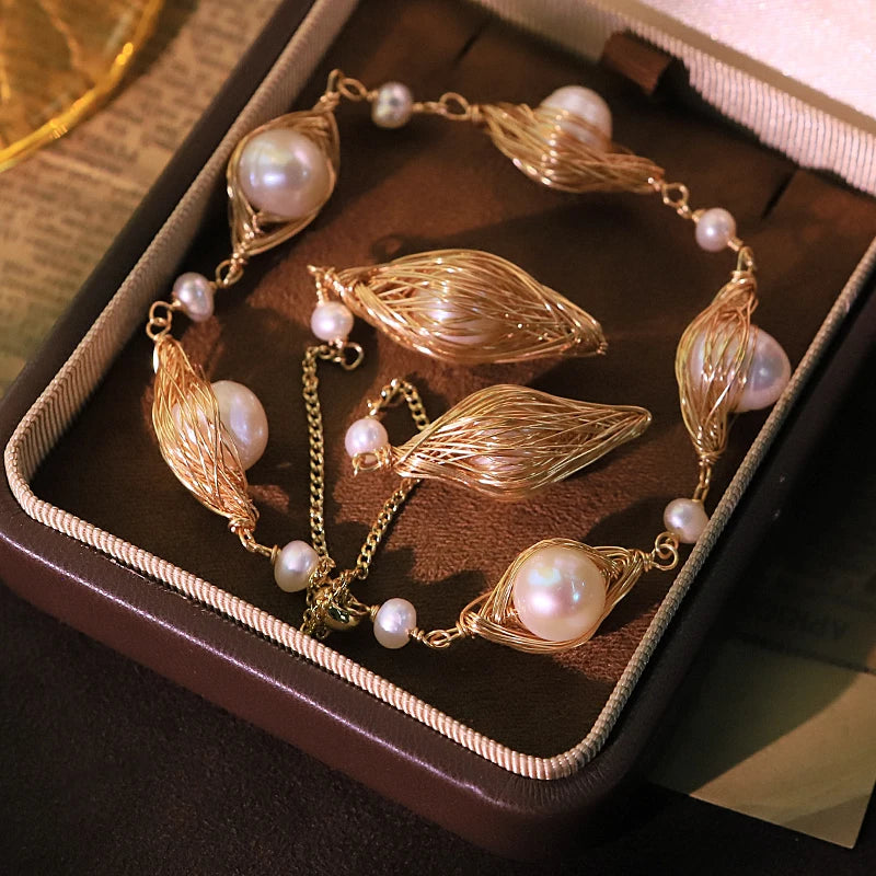 Lucia Gole Pearl Cage Bracelet