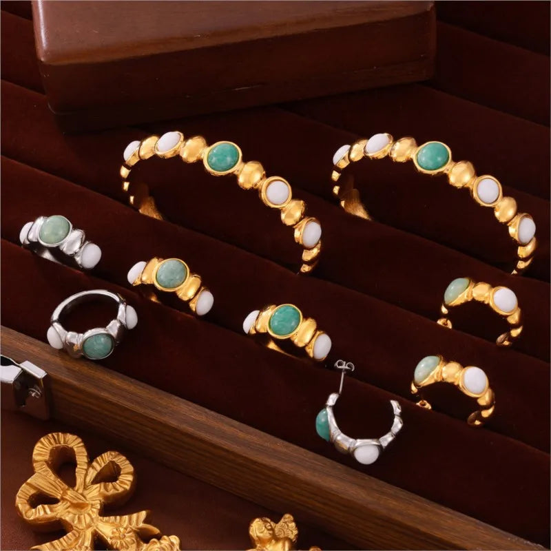 Lucia Gole Stainless Steel Bangle Set – Gold Plated, Waterproof & Tarnish-Resistant