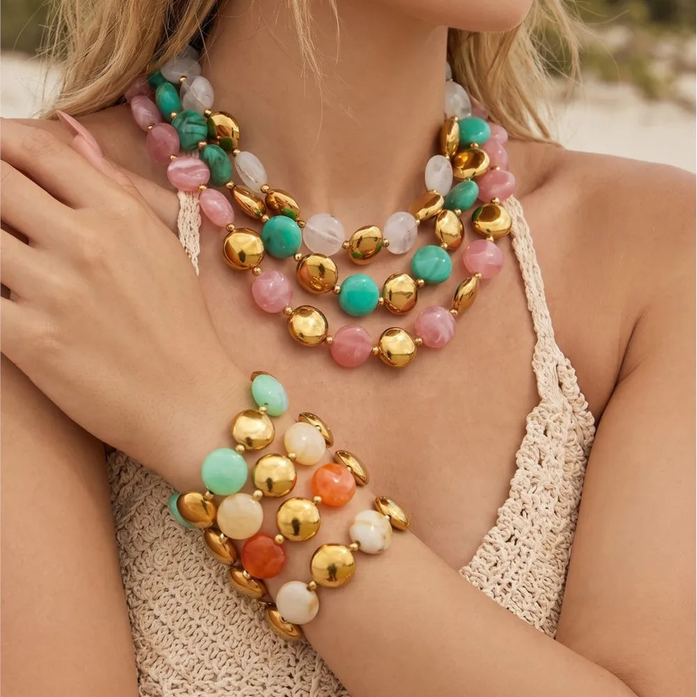 Lucia Gole - Colourful Beaded Necklace & Bracelet