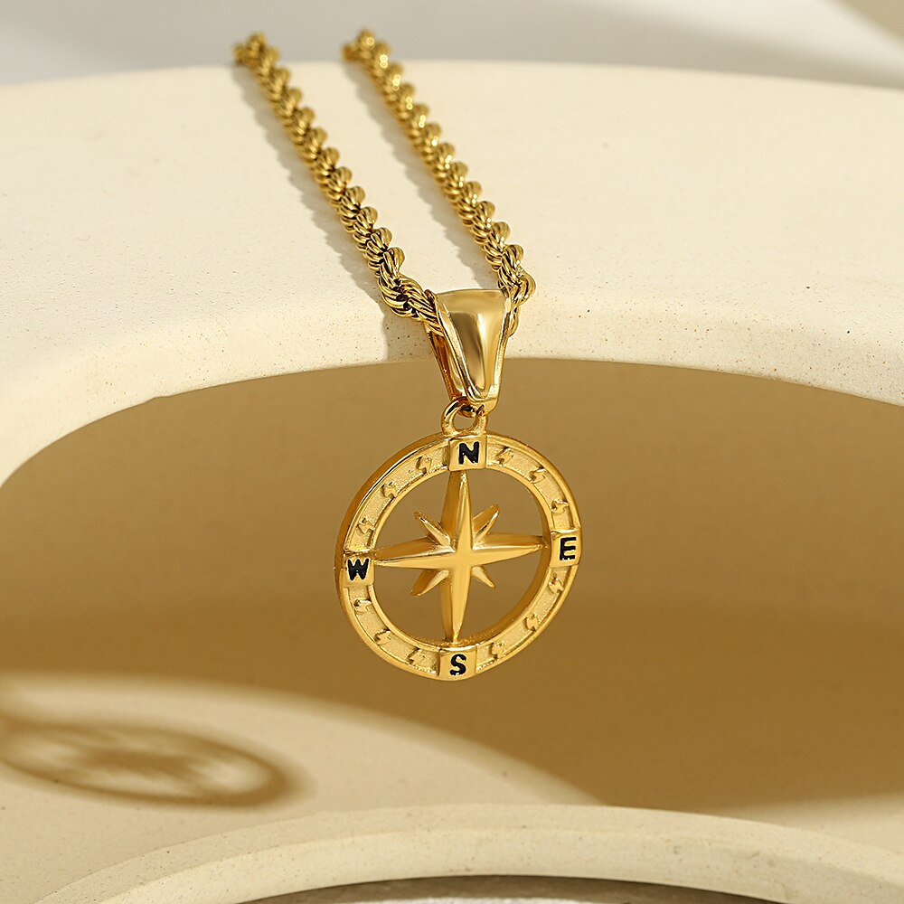 Lucia Gole Vintage Sailing Travel Compass Pendant Necklace - Lucia Gole