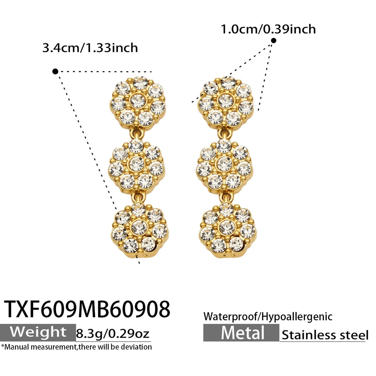 Lucia Gole Multicolour Crystal Flower Jewellery Set