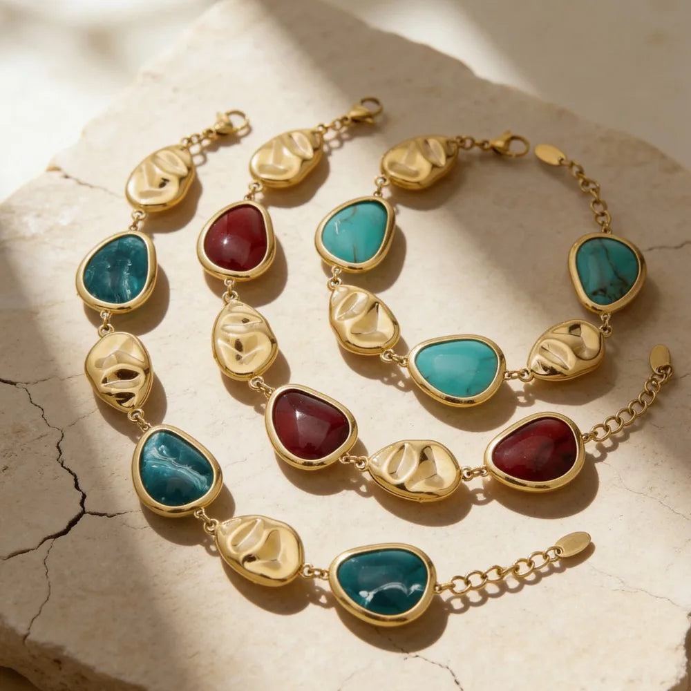 Lucia Gole - Multi-color Resin Beads Chain Bracelet