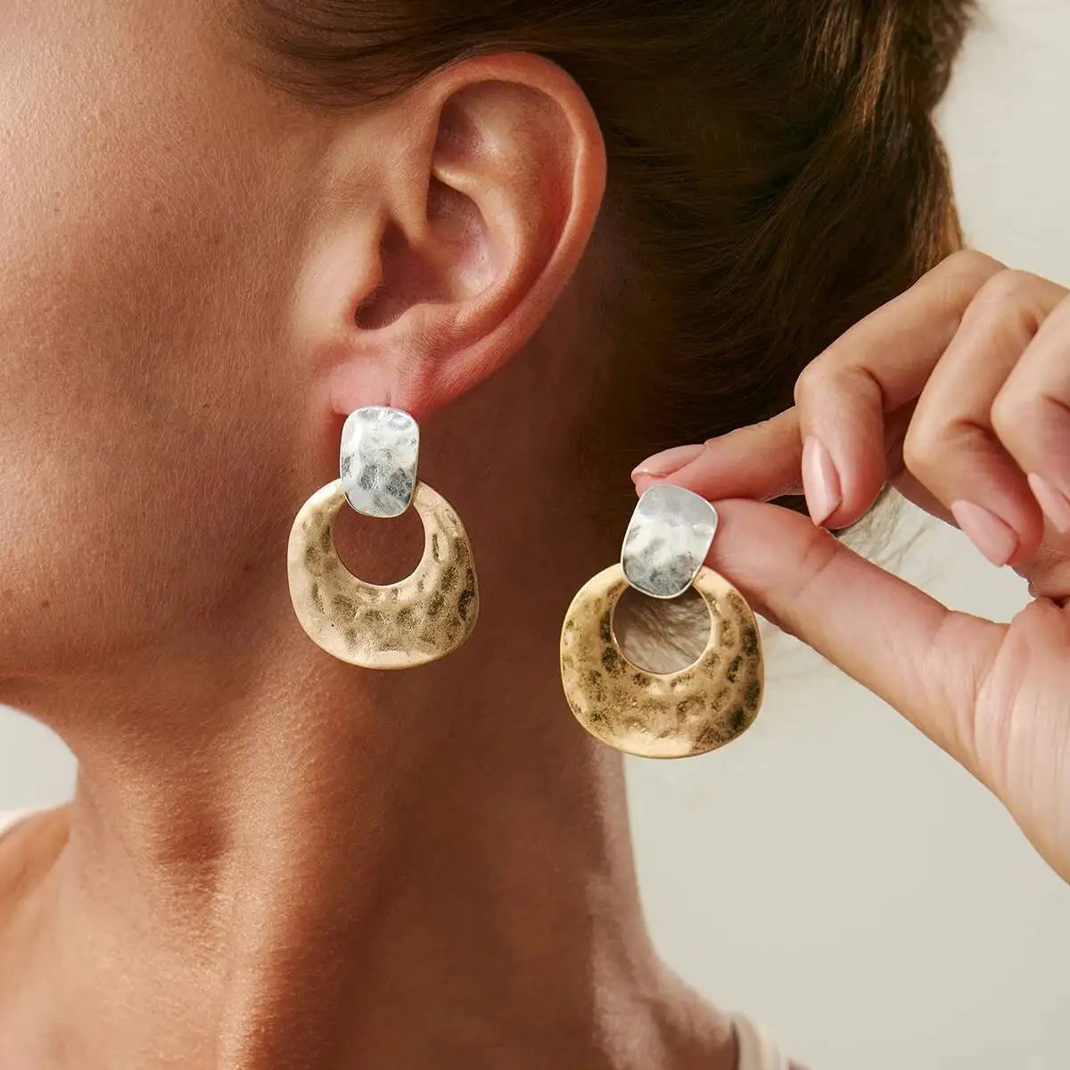 Lucia Gole - Geometric Mixed Color Stud Earrings