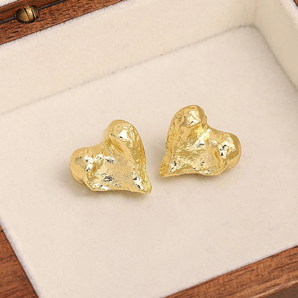 Lucia Gole: Classic Love Heart Stud Earrings - Lucia Gole