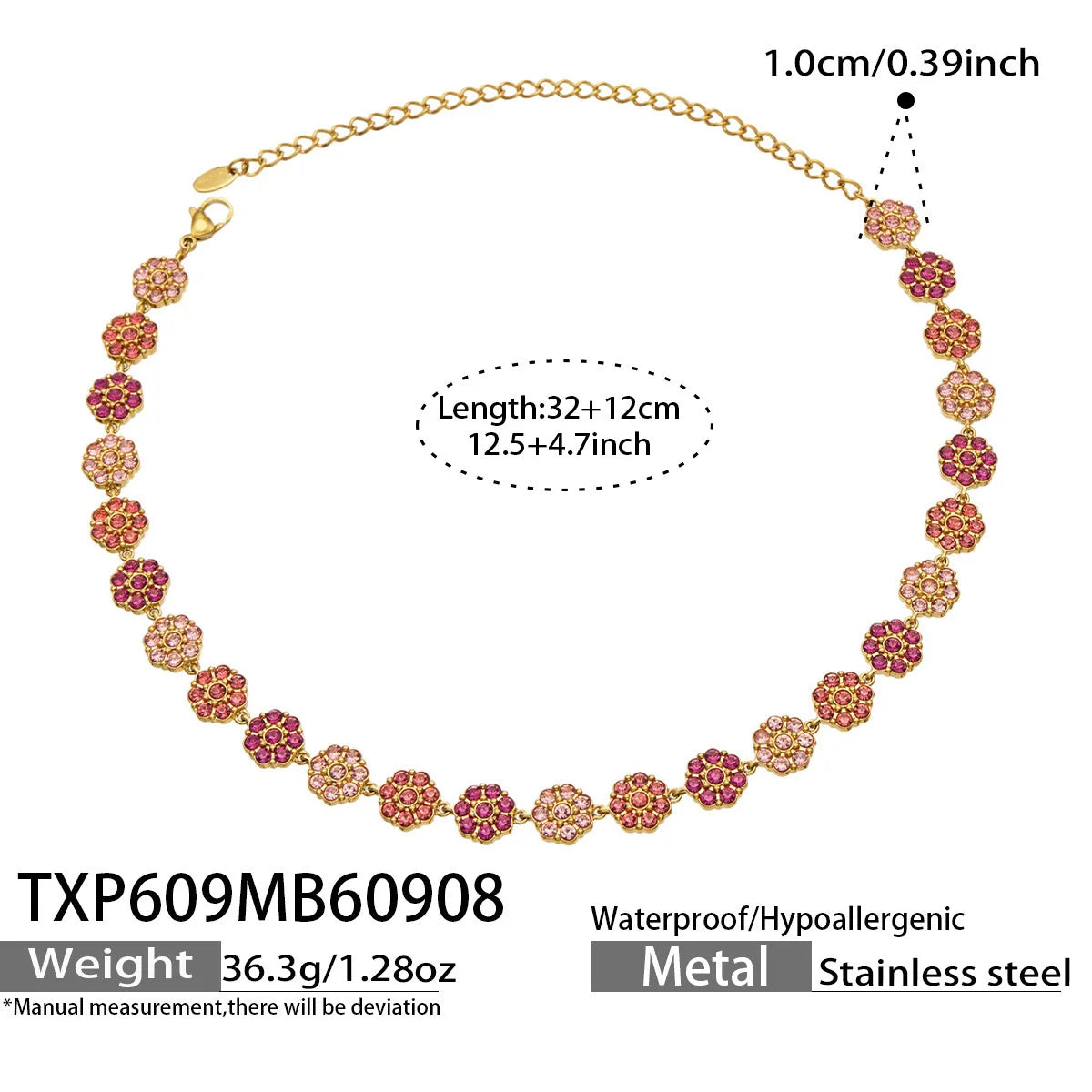 Lucia Gole Multicolour Crystal Flower Jewellery Set