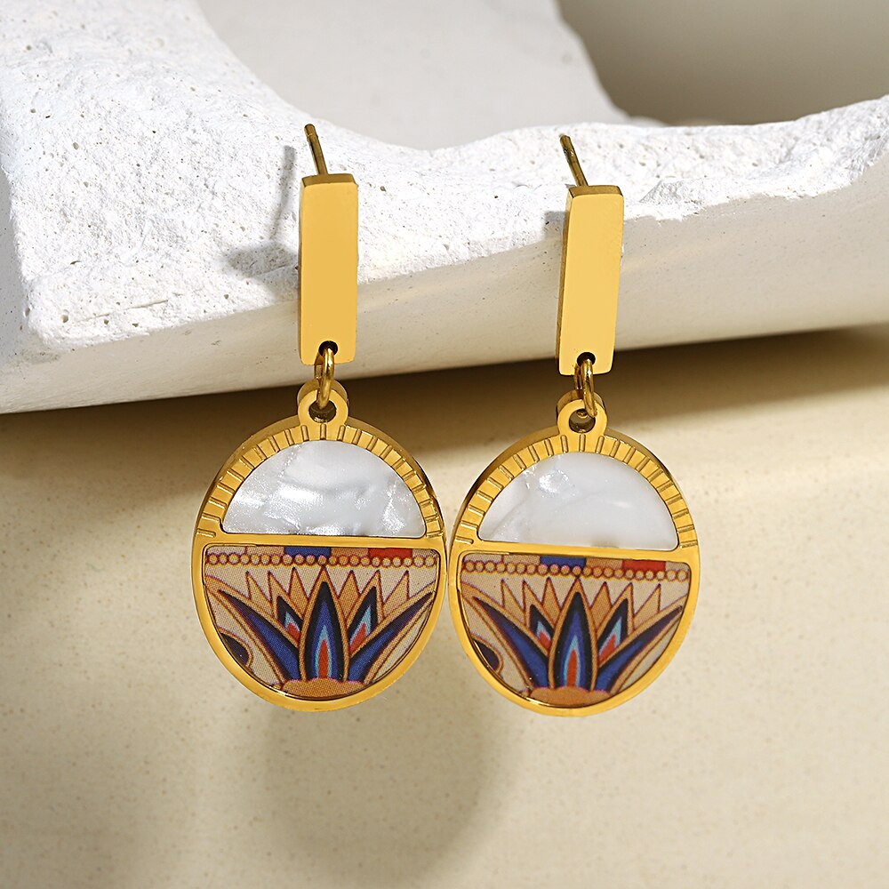 Lucia Gole: Geometric Pattern Earrings - Lucia Gole