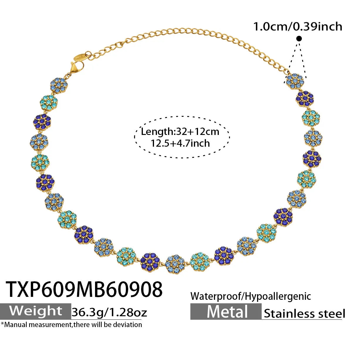 Lucia Gole Multicolour Crystal Flower Jewellery Set