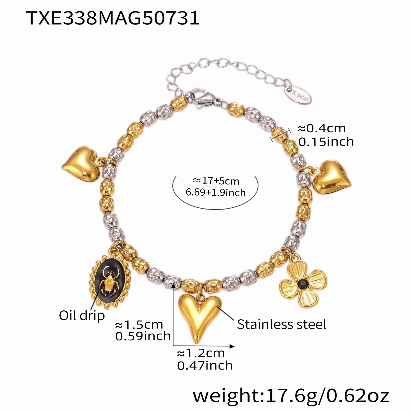 Lucia Gole Layered Gold Charm Necklace & Bracelet Set