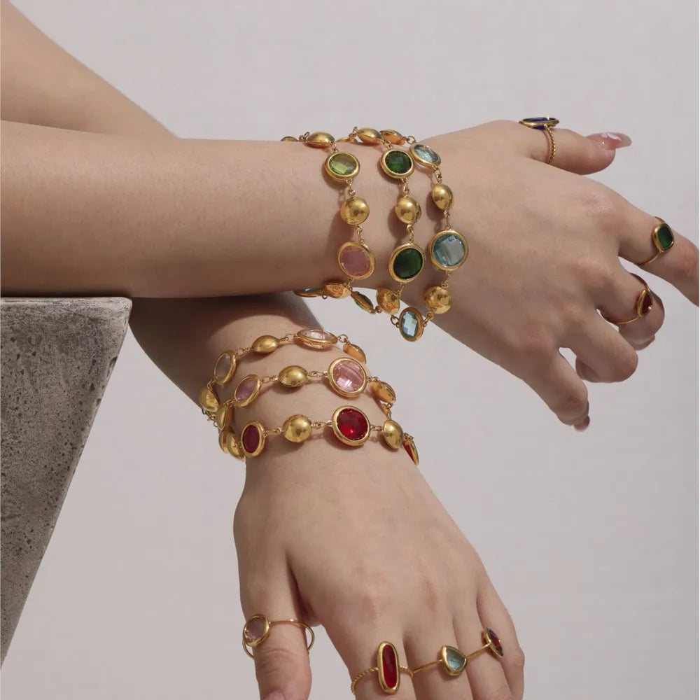 Lucia Gole-Crystal Necklace & Bracelet