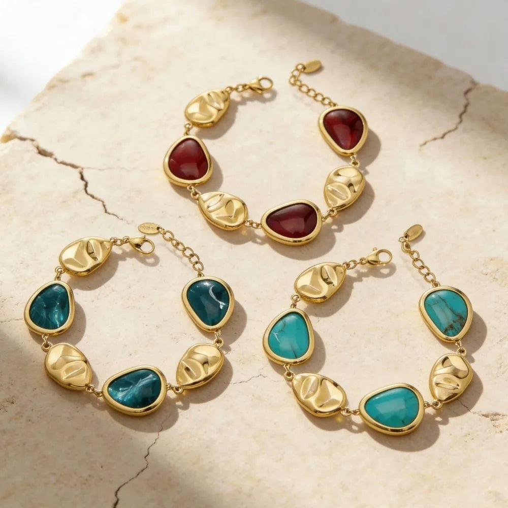 Lucia Gole - Multi-color Resin Beads Chain Bracelet