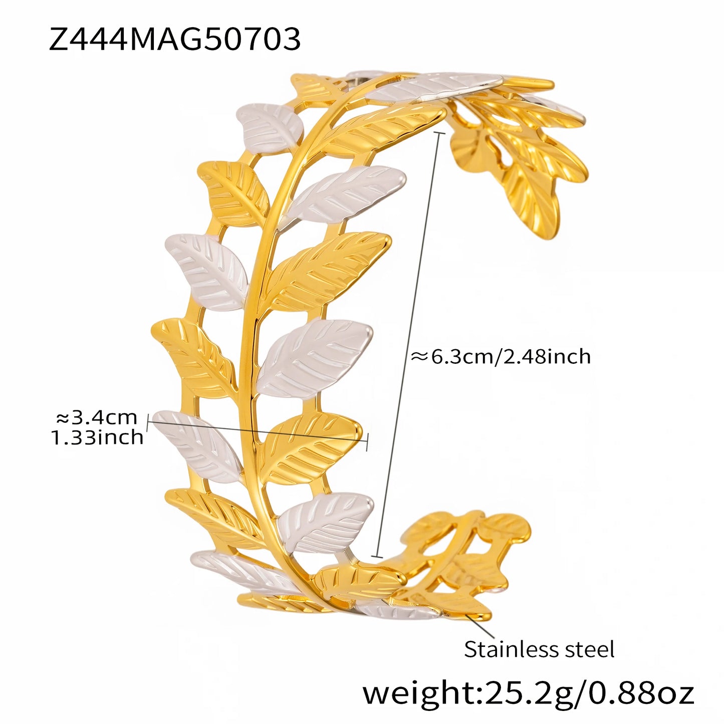 Lucia Gole - Two-tone Leaf Shape Bracelet