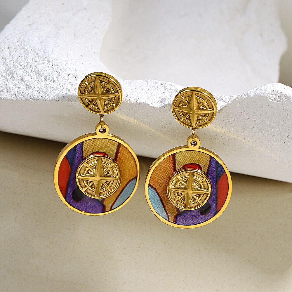 Lucia Gole: Geometric Pattern Earrings - Lucia Gole