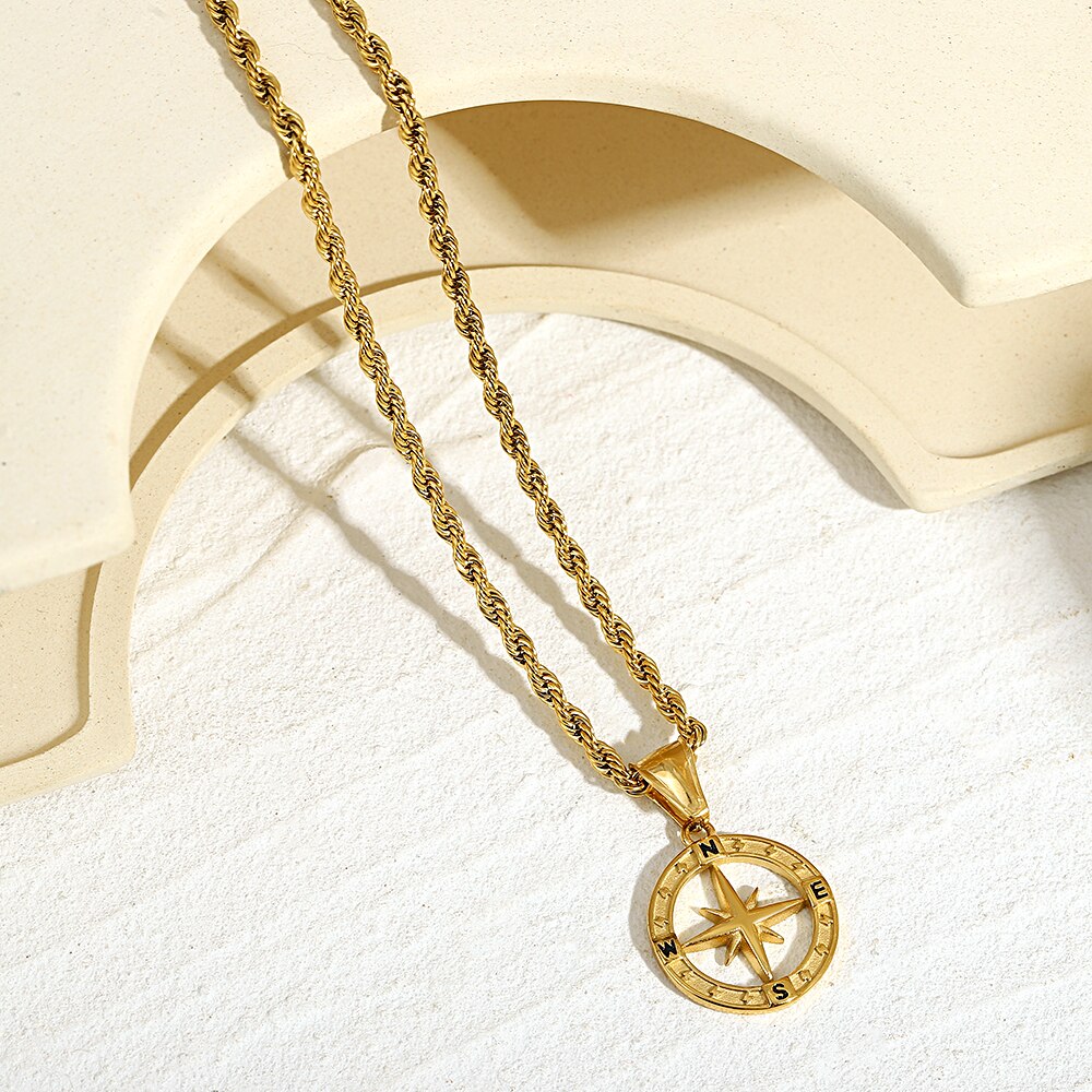 Lucia Gole Vintage Sailing Travel Compass Pendant Necklace - Lucia Gole