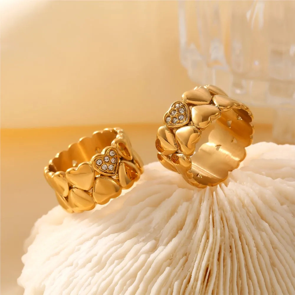 Lucia Gole Multi Heart Ring