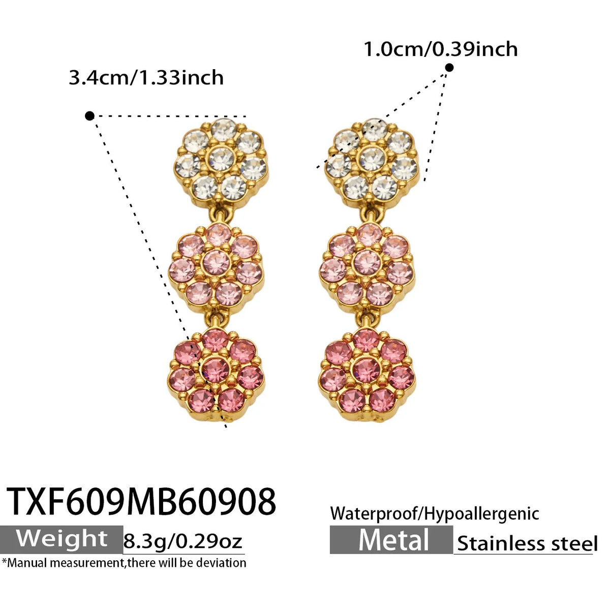 Lucia Gole Multicolour Crystal Flower Jewellery Set