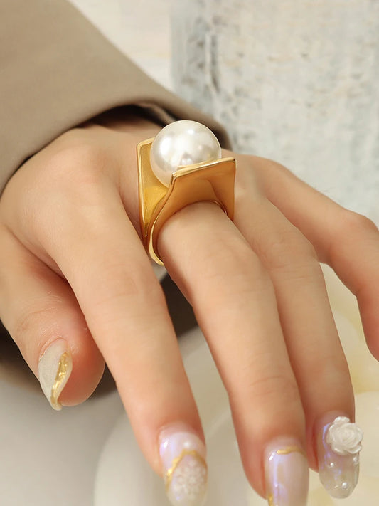 Lucia Gole Bold Pearl Statement Ring