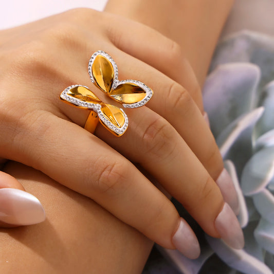 Lucia Gole - Gold Butterfly Statement Ring