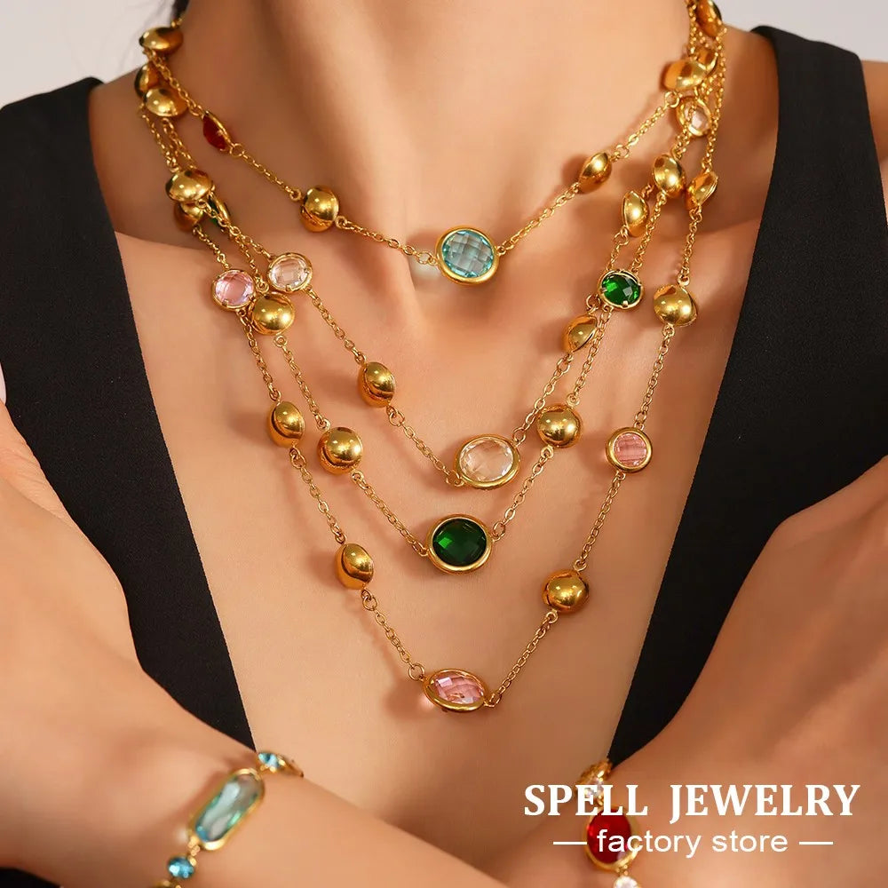 Lucia Gole-Crystal Necklace & Bracelet