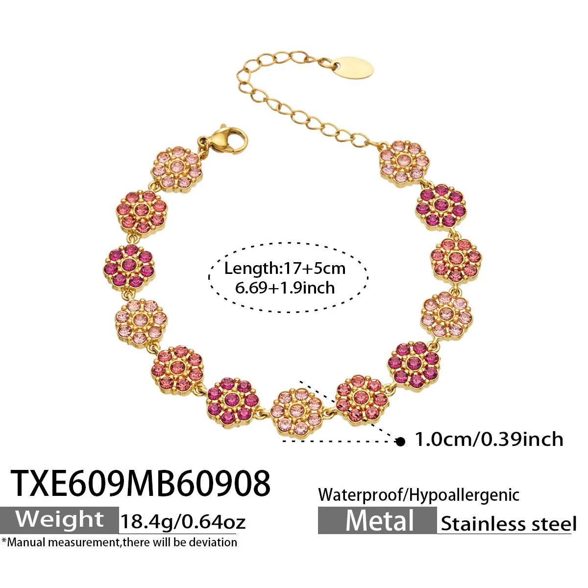 Lucia Gole Multicolour Crystal Flower Jewellery Set