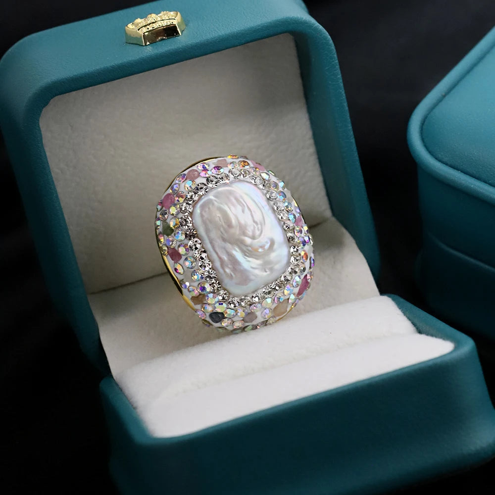 Lucia Gole – Irregular Pearl Statement Ring