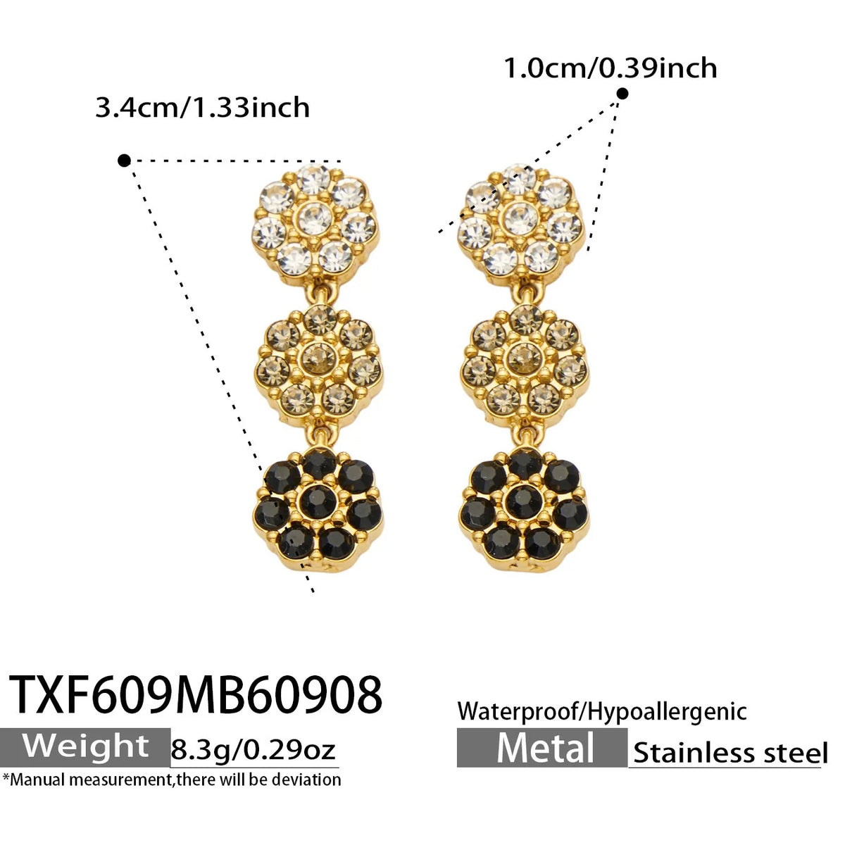 Lucia Gole Multicolour Crystal Flower Jewellery Set