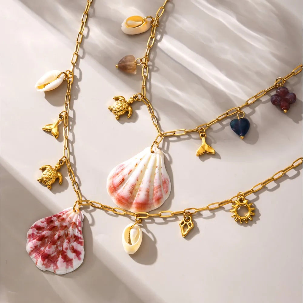 Lucia Gole Layered Seashell Charm Necklace