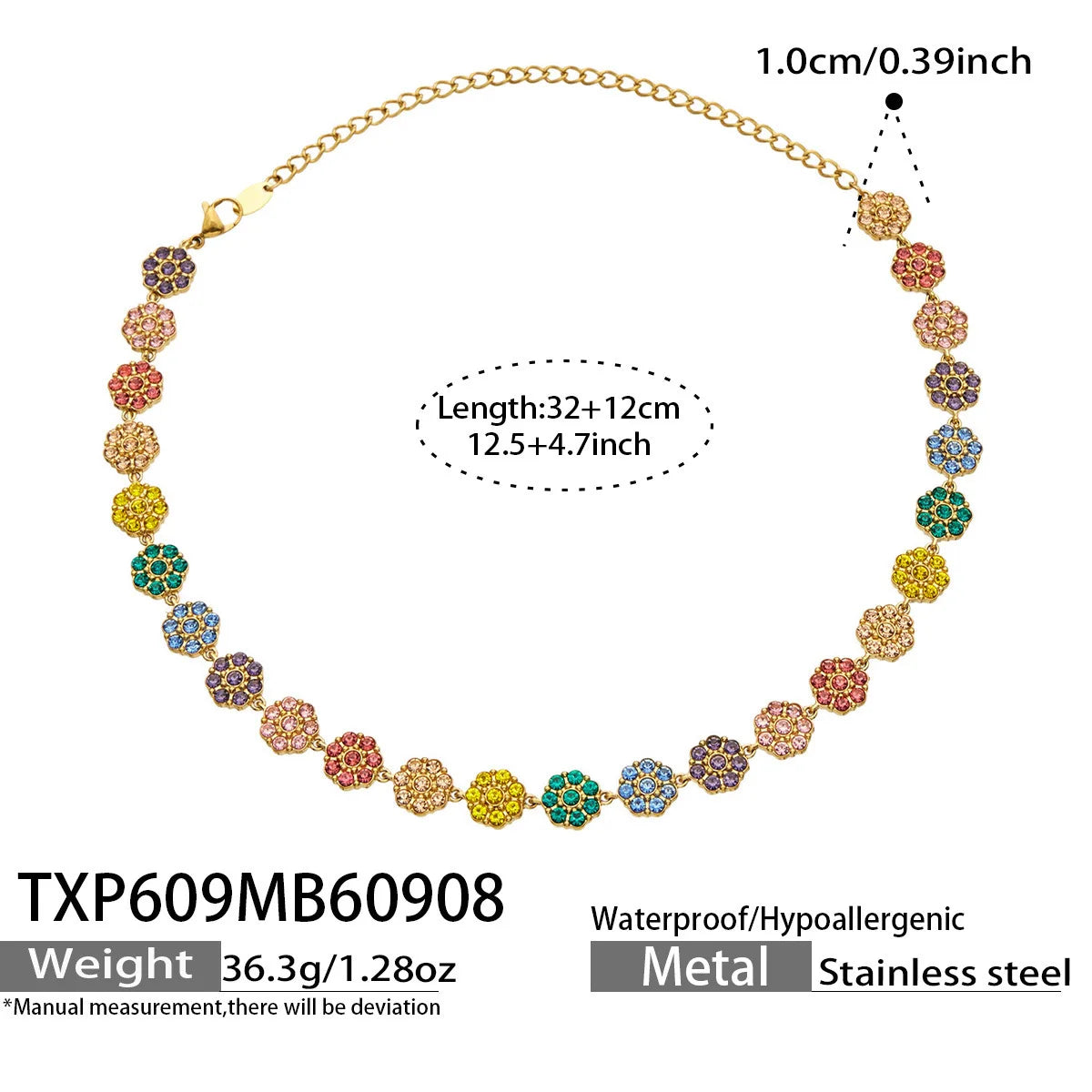 Lucia Gole Multicolour Crystal Flower Jewellery Set