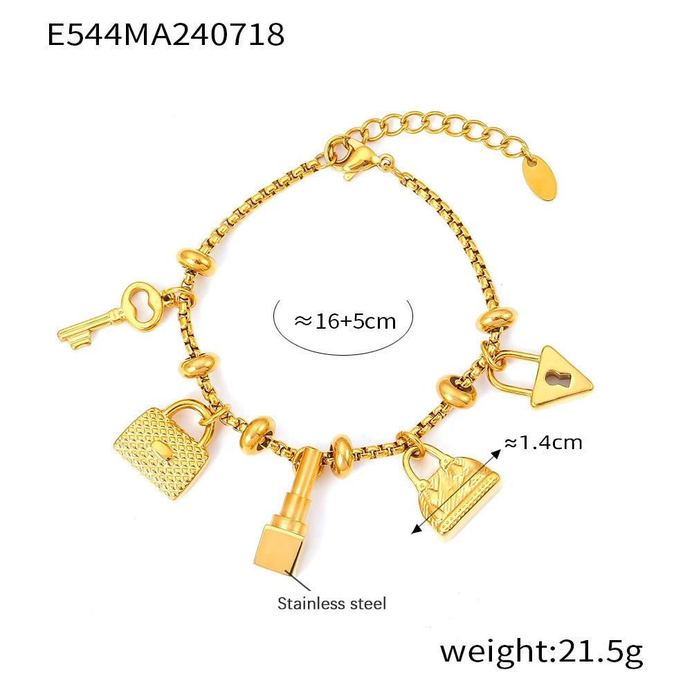 Lucia Gole - Lock & Key Charm Bracelet