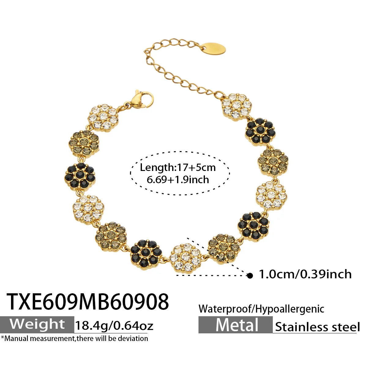 Lucia Gole Multicolour Crystal Flower Jewellery Set