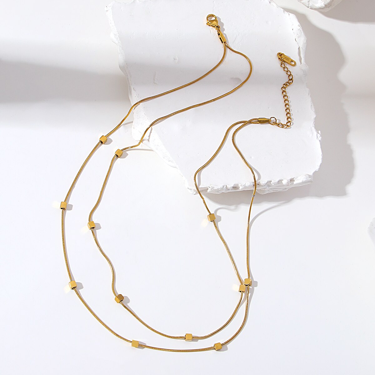 Lucia Gole Thin Cube Charm Necklace - Lucia Gole