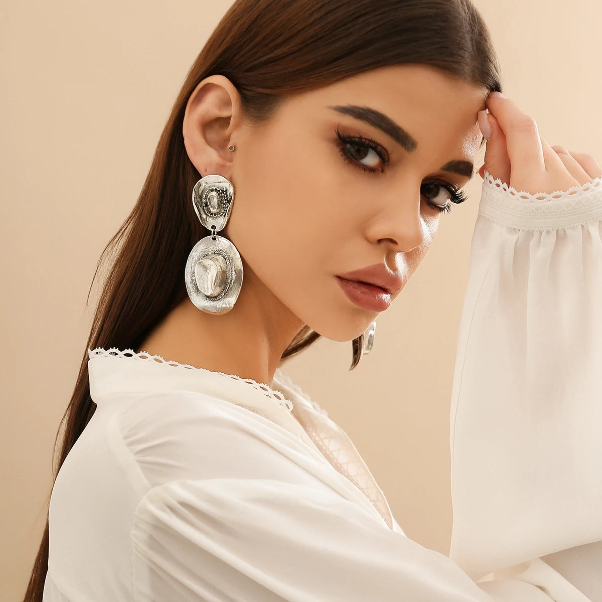 Lucia Gole – Layered Big Hat Pendant Drop Earrings