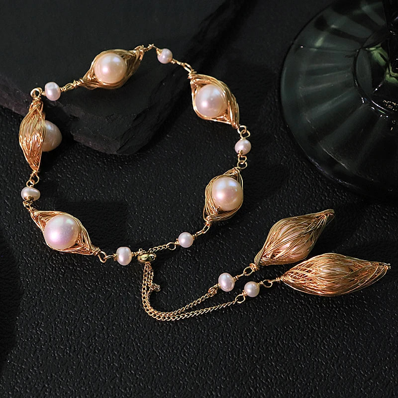 Lucia Gole Pearl Cage Bracelet