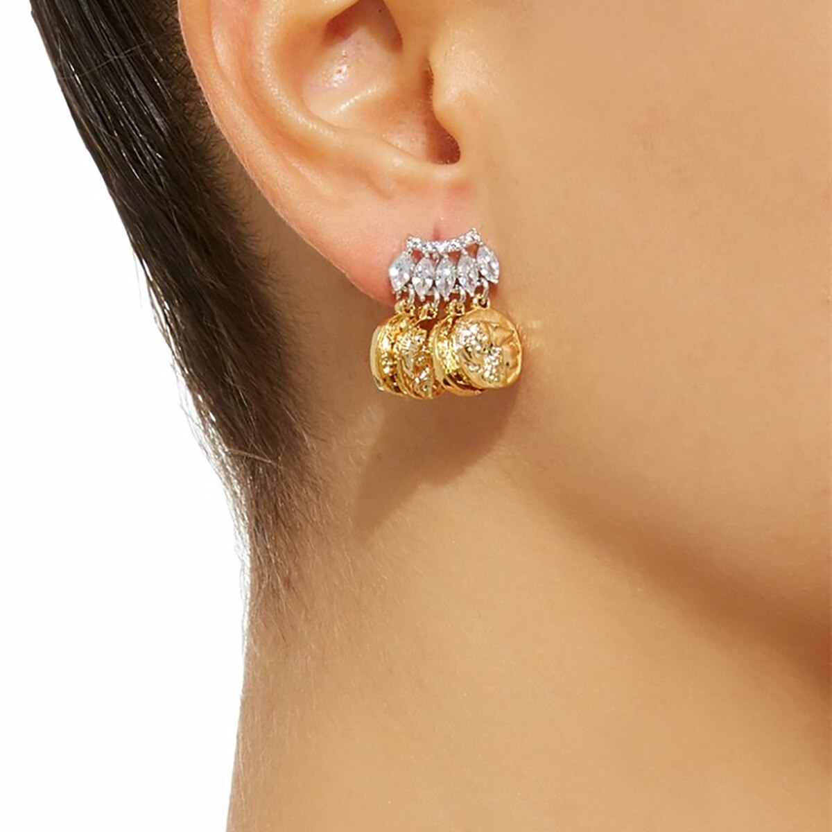 Lucia Gole: Coins Tassel Dangle Drop Earrings - Lucia Gole