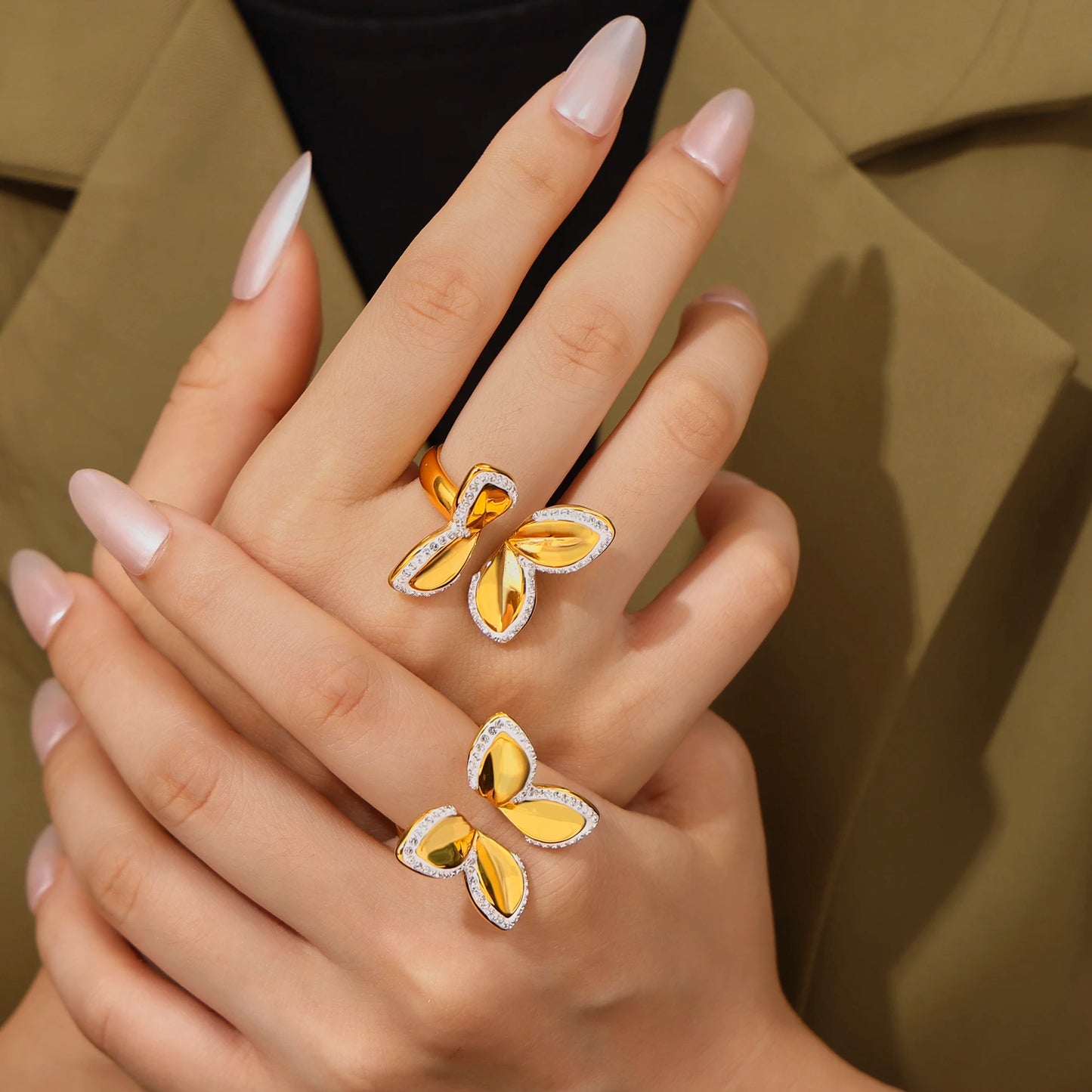 Lucia Gole - Gold Butterfly Statement Ring