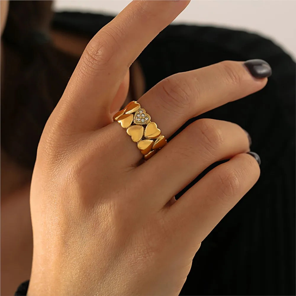 Lucia Gole Multi Heart Ring