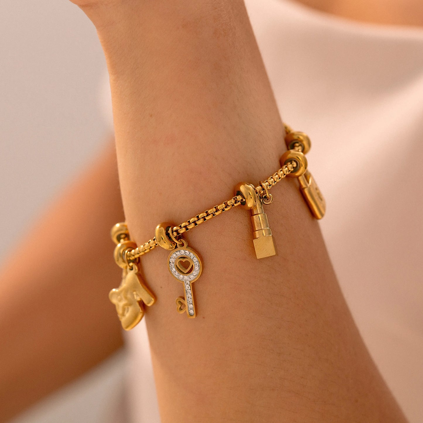 Lucia Gole - Lock & Key Charm Bracelet