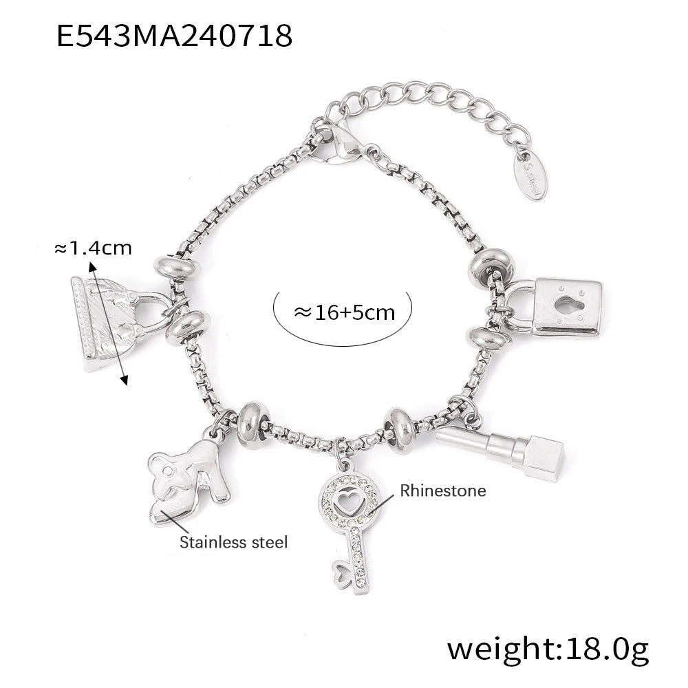 Lucia Gole - Lock & Key Charm Bracelet
