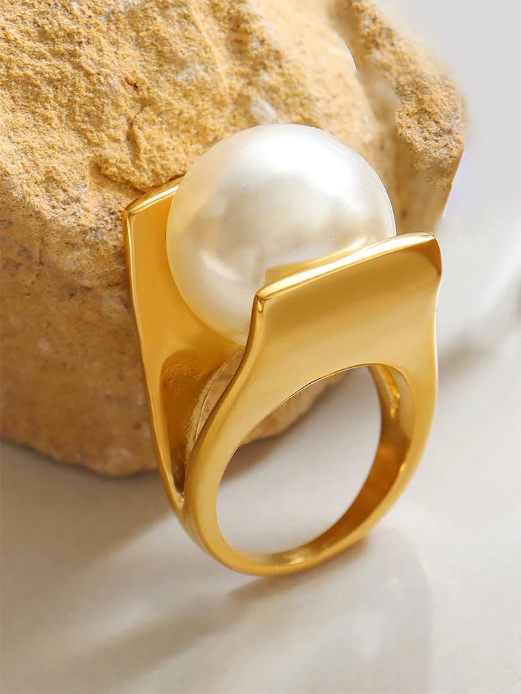Lucia Gole Bold Pearl Statement Ring