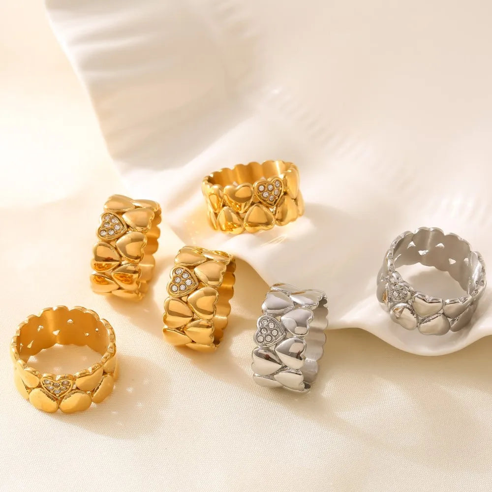 Lucia Gole Multi Heart Ring