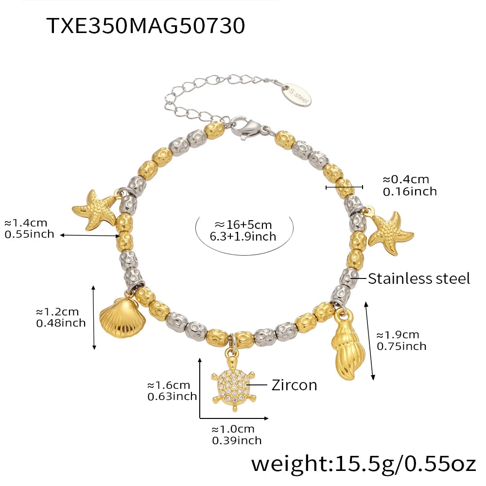 Lucia Gole Layered Gold Charm Necklace & Bracelet Set