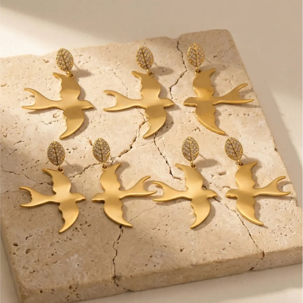 Lucia Gole - Bird Drop Earrings